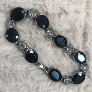 Black and silver bracelet